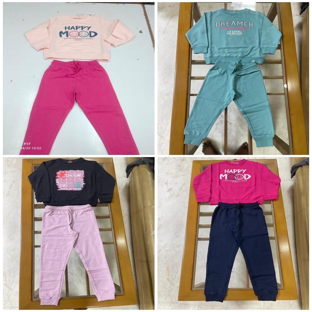 G22246 | ENERGIERS Girls Printed Fleece Jogging Sets