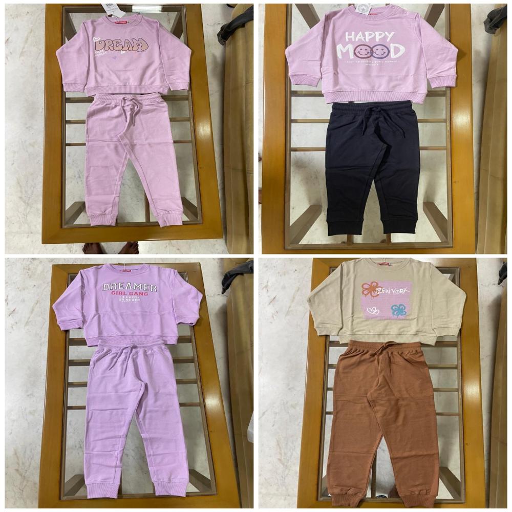 G22246 | ENERGIERS Girls Printed Fleece Jogging Sets