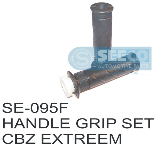 HANDLE GRIP SET - Rubber & Plastic Material, 10-60 Grams Weight | Powder Coated Finish, Ideal for Two-Wheeler Applications, Durable Design