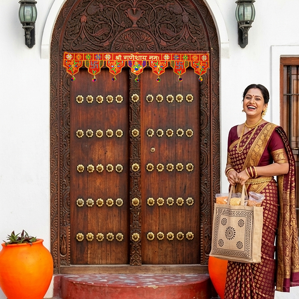 KRISHNA HANDLOOM Attractive Decorative Main Door Decor G 12