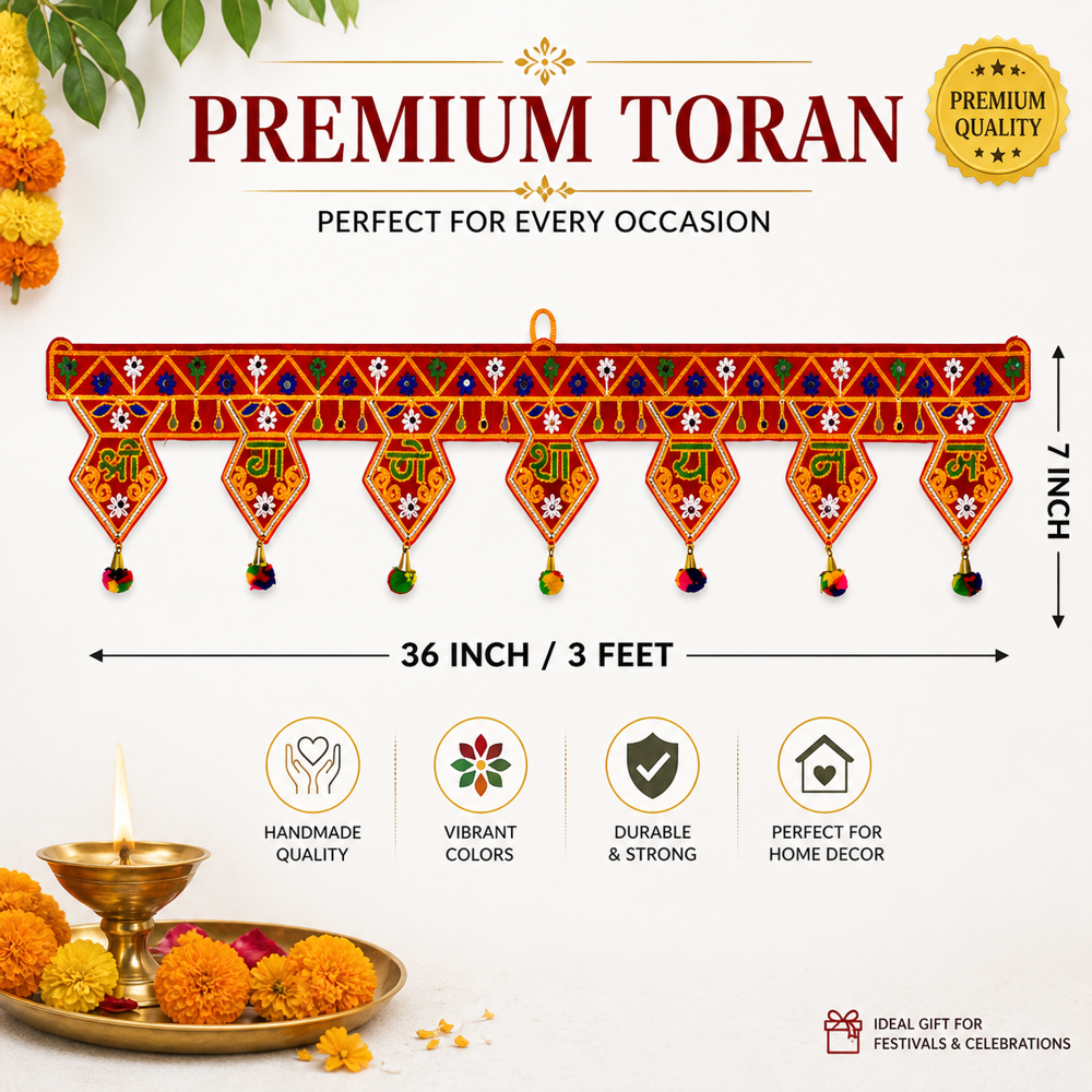 KRISHNA HANDLOOM Premium Main Door Festival Hanging H 4
