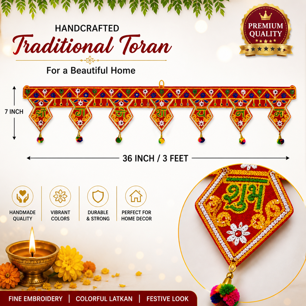 KRISHNA HANDLOOM Decorative Ethnic Toran Art H 5