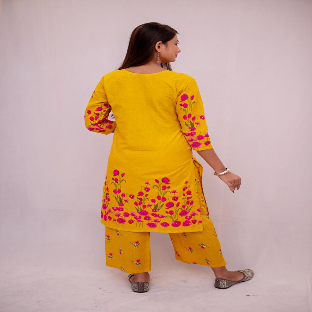 Cotton Kurta Pant Set