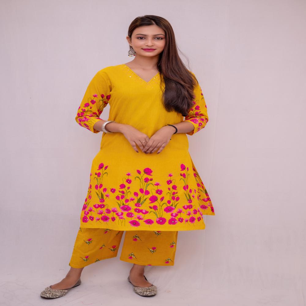 Cotton Kurta Pant Set
