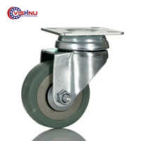 Heavy Duty Swivel Caster Wheel - Pressed Steel Body, 200mm Red Polyurethane Wheel | Double Ball Bearing, Zinc Plated, Brake, Corrosion Resistant