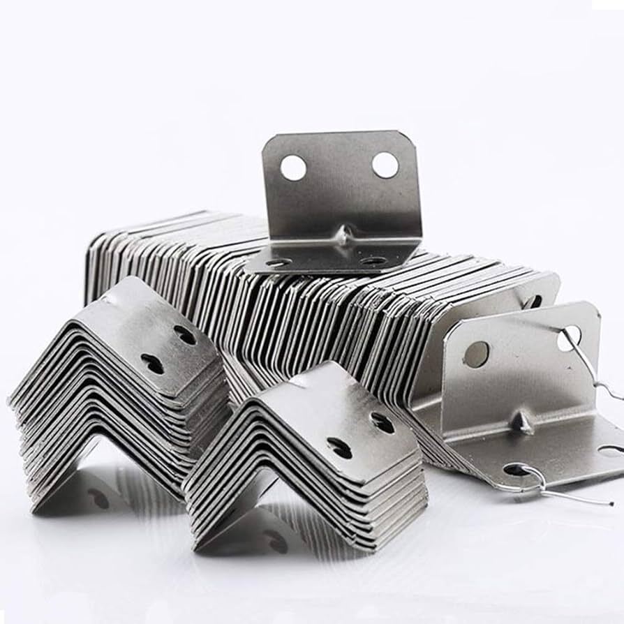 L Bracket - Mild Steel 80x40mm Black, Powder-coated Corrosion Resistant, Up To 40kg Load Capacity