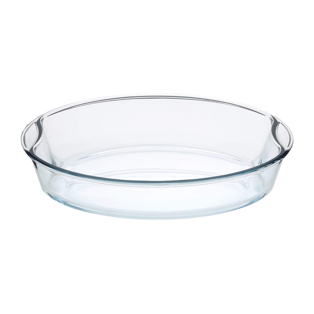 Borosil 2.5 L Baking & Serving Dish with Handle | Bowl Container | Borosilicate Glass Bakeware and Serveware Casserole Dish Tray | Microwave, Oven & Dishwasher Safe | Transparent IH22OVD7225