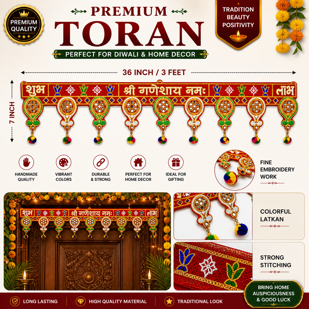 KRISHNA HANDLOOM Decorative Main Entrance Festival Art  I 13