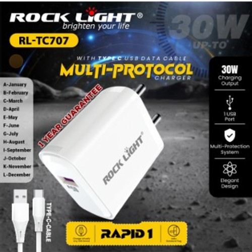 Rock Light Type-C Charger Rl-Tc707 - Features: Fast Charging