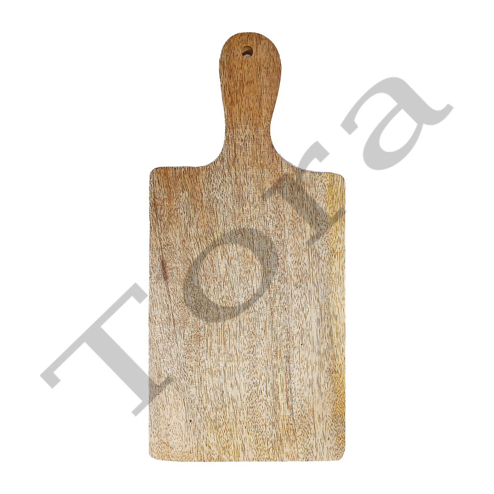 Tora Wooden Chopping Board Mango Wood 33x17x1.6cm Natural Wood, Reversible Non-slip, Handmade