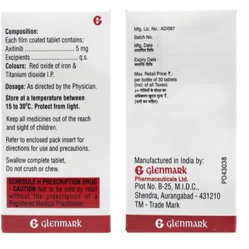 Axzyb Axitinib 5mg Tablet, Kidney Cancer (Renal Cell Carcinoma) Treatment Medicine