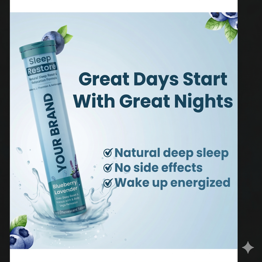 Melatonin Effervescent Tablets - 20 Count, Refreshing Drinkable Format For Regulating Sleep-wake Cycles, Store In Dry & Cool Place