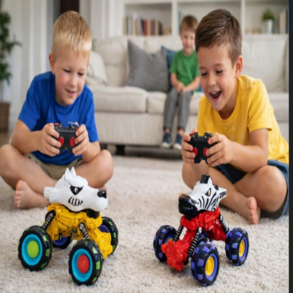 Remote Control Die-cast Animal Lightning Wheel Car