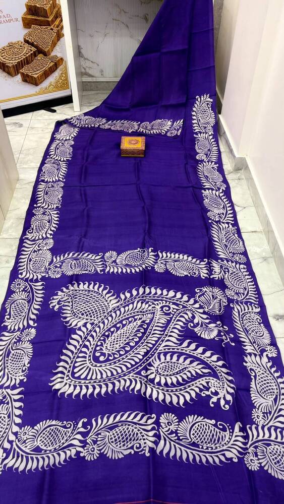 murshidabad pure silk hand batik sarees
