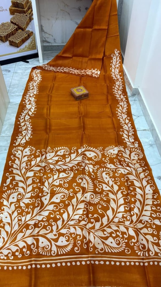 murshidabad pure silk hand batik sarees