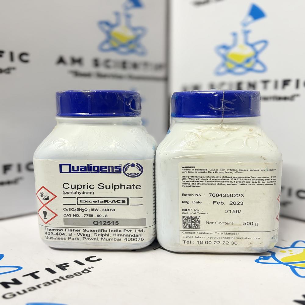Cupric Sulphate ER ACS Qualigens 500g