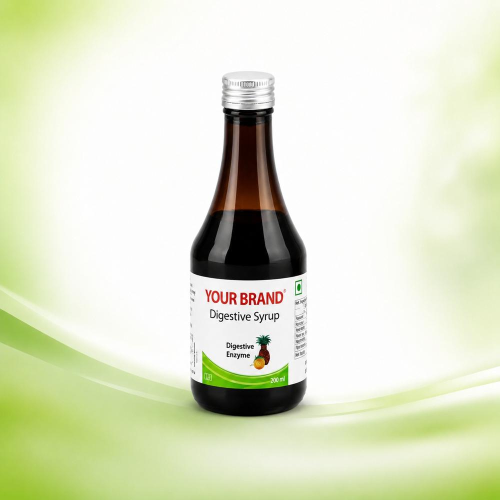 Digestive Enzyme Syrup - 200 Ml Liquid Formula | Enhances Digestion, Alleviates Digestive Disorders, Recommended Dosage As Per Doctor