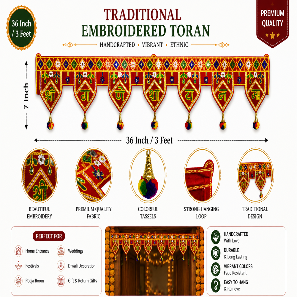KRISHNA HANDLOOM Attractive Decorative Main Door Hanging  K 7
