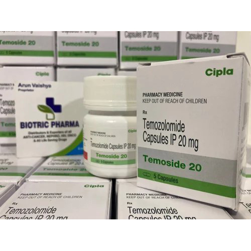 Temoside Temozolomide 20mg Capsule, Anti-Cancer Oncology Medicine