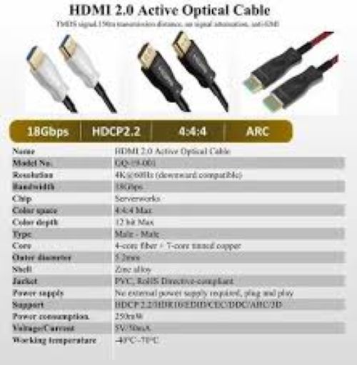 Hdmi active Optical Fiber Cable 4k 8k