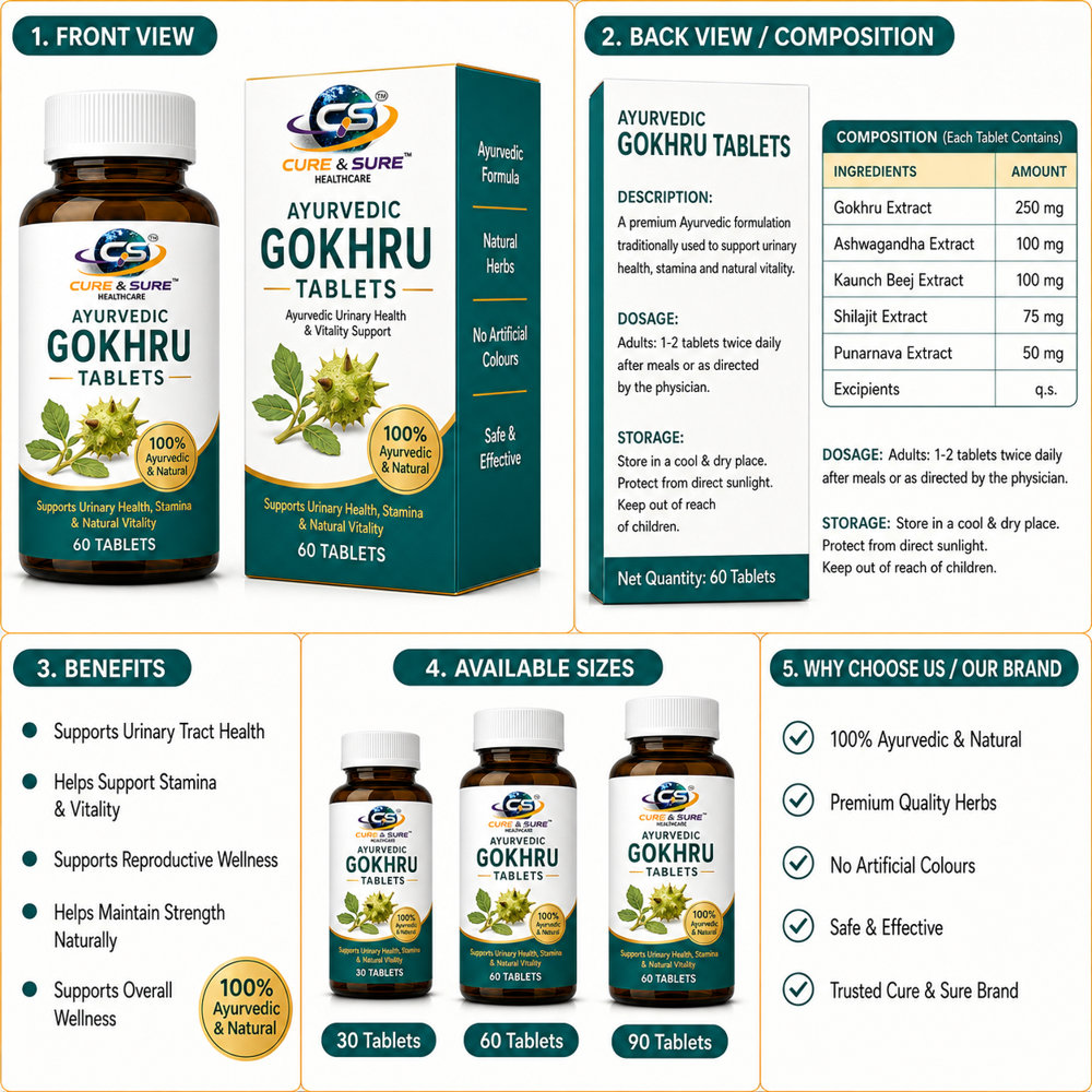 Ayurvedic Gokhru Tablets Third Party Manufacturing