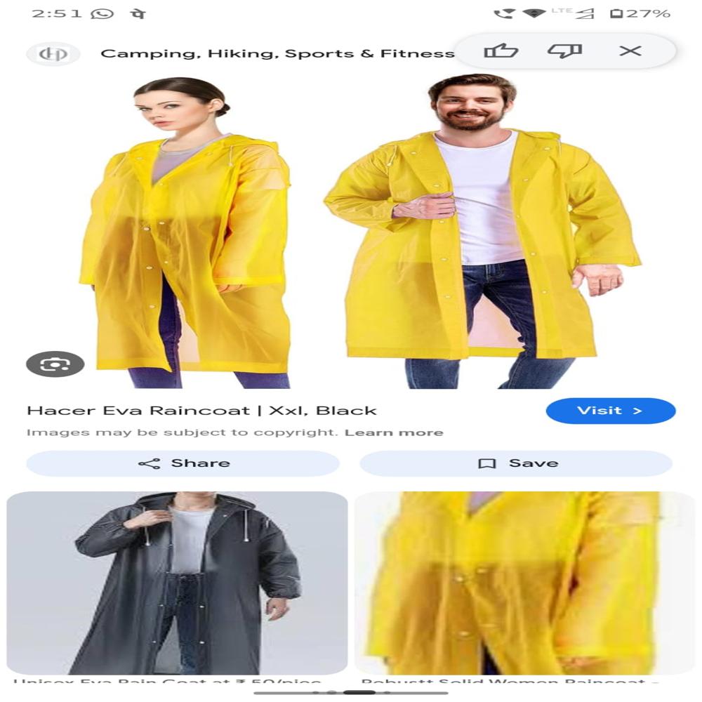 unisex rain coat 