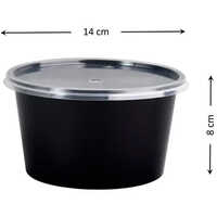 1000ml Round Container - Polypropylene, 125x125x110mm, Transparent, Airtight Snap-fit Lid, Microwave & Freezer Safe