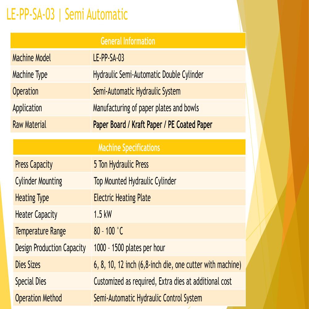 Paper Plate Making Machine Semi Automatic - Application: Industrial Automation