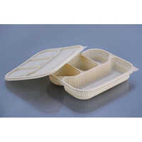 4 Cp Plastic Lunch Tray - Plastic, Standard 34x24 Cm, Multicolor | 4 Compartments, Stackable, Dishwasher Safe, Bpa Free