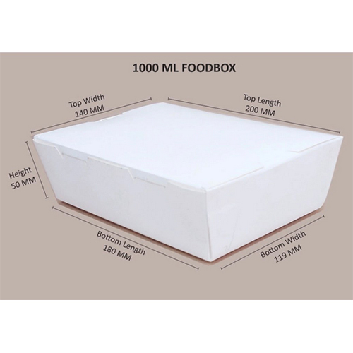 1000ML Rectangle Food Box