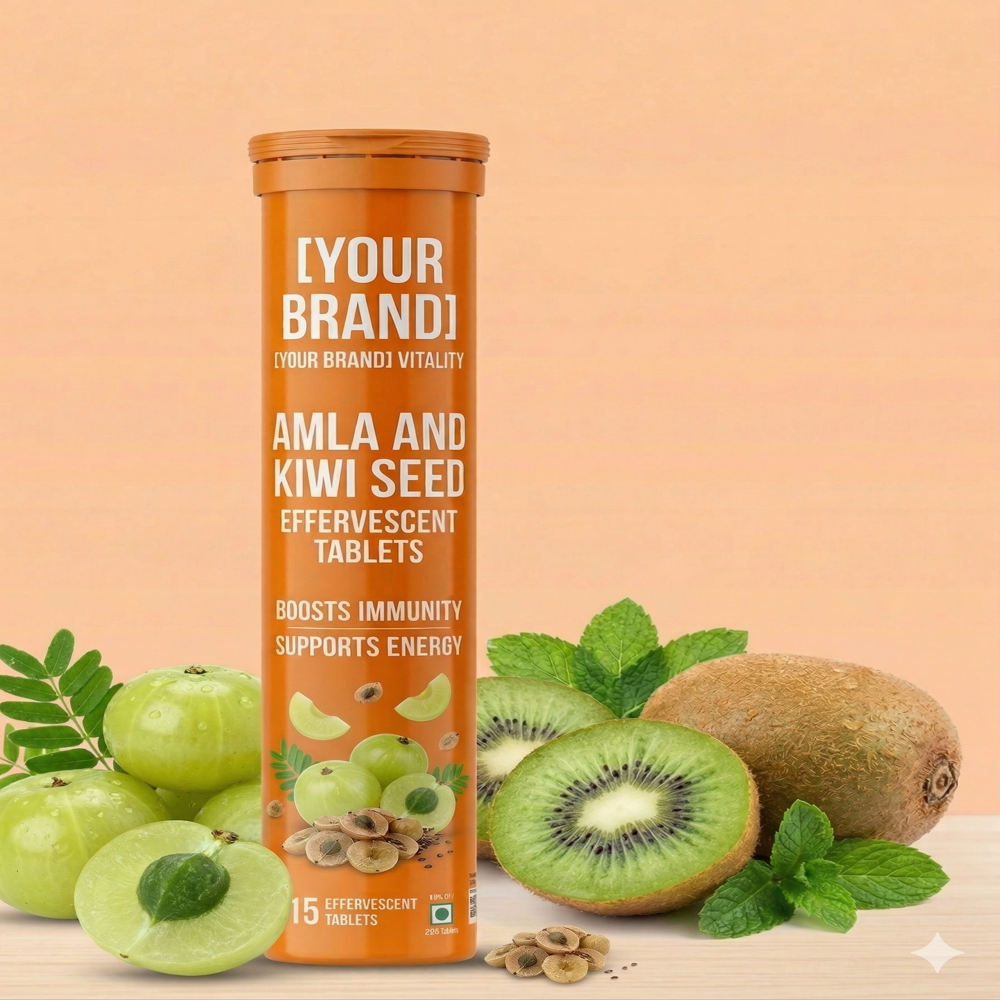 Amla And Kiwi Seeds Effervescent Tablets