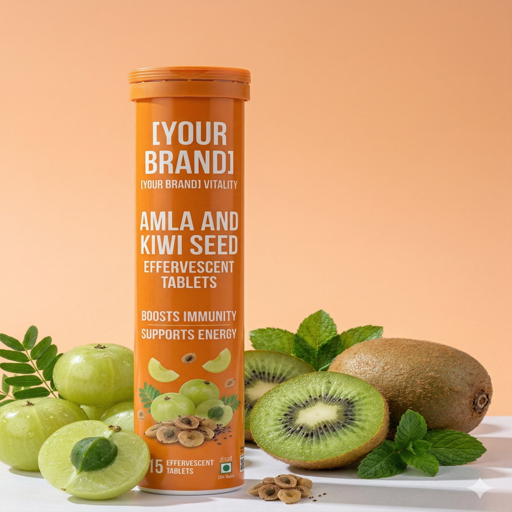Amla And Kiwi Seeds Effervescent Tablets