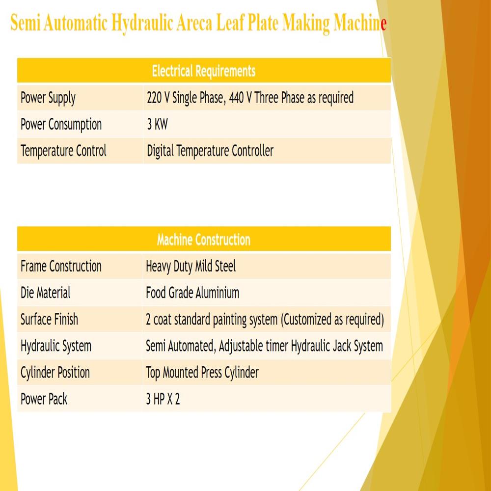 Areca Leaf Plate Making Machine Semi Automatic