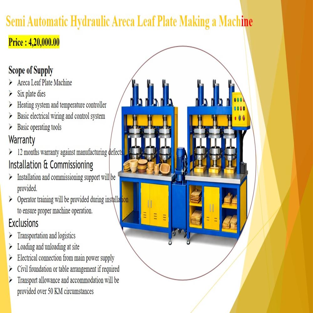 Areca Leaf Plate Making Machine Semi Automatic