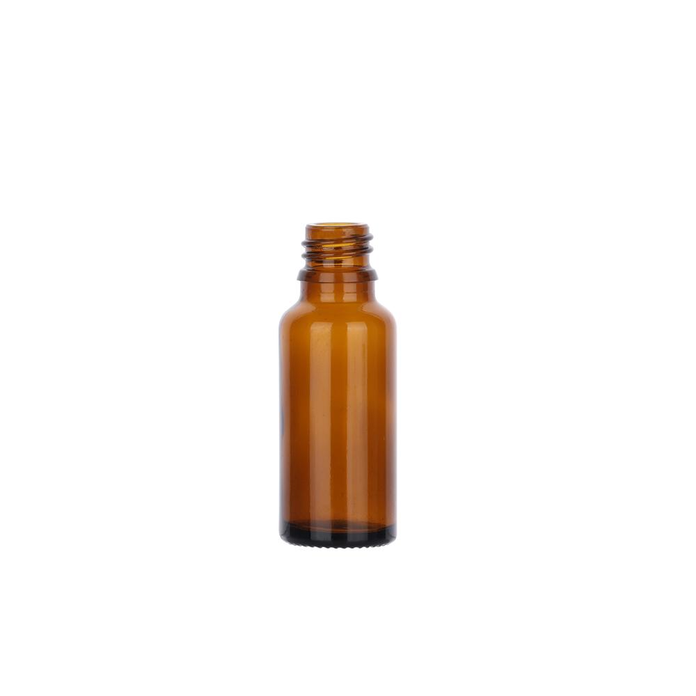 White Knurling Empty Glass Dropper Bottle