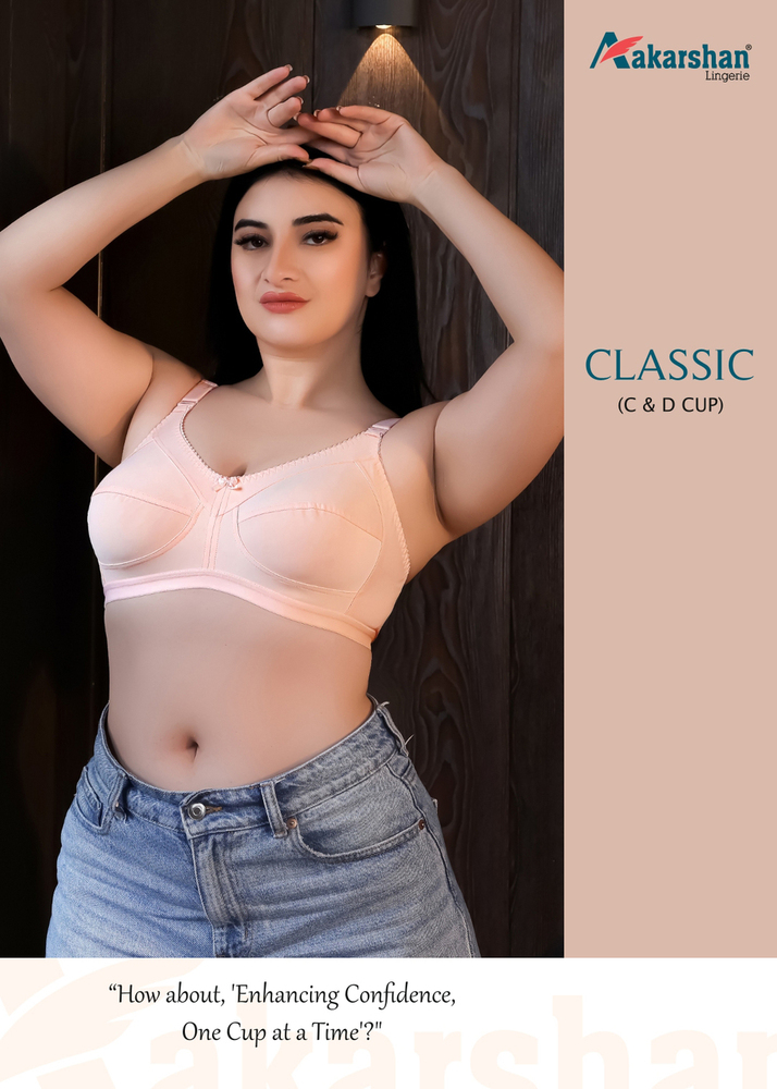 Classic C and D Cup Cotton Bra