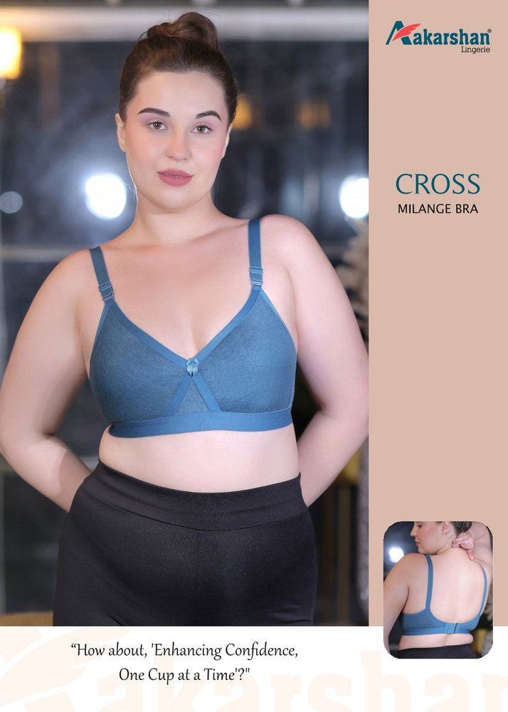 Cross Milange Cotton Bra