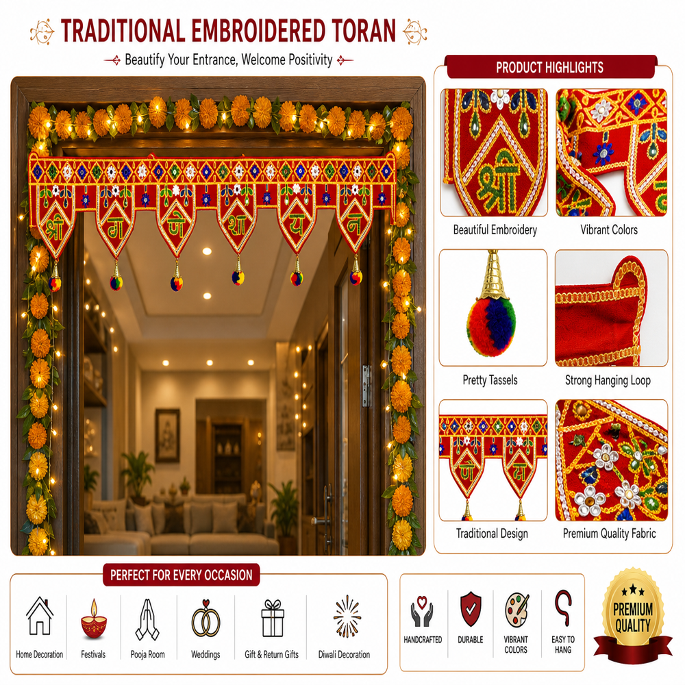 KRISHNA HANDLOOM Handmade Decorative Main Entrance Art  K 13