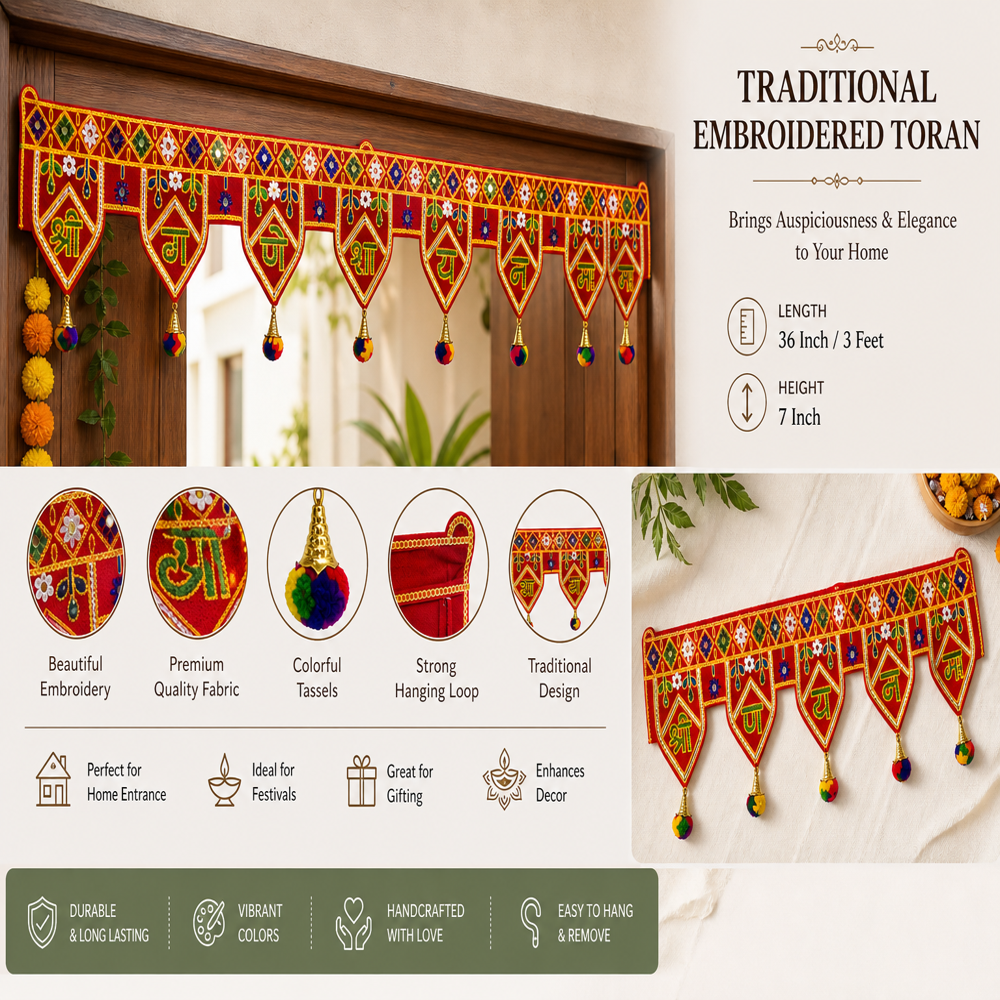 KRISHNA HANDLOOM Premium Decorative Door Hanging Art  K 15