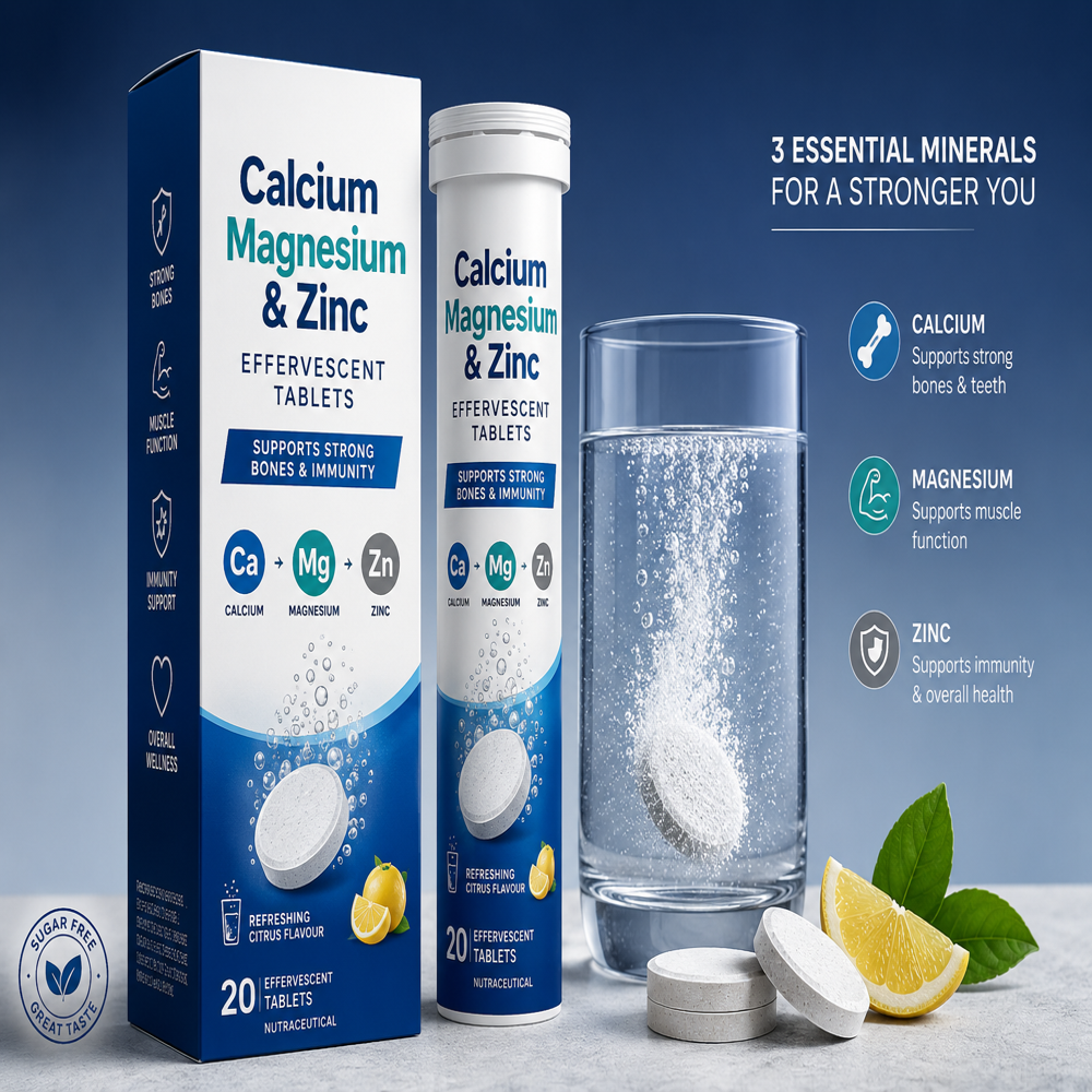 Calcium Magnesium And Zinc Effervescent Tablets