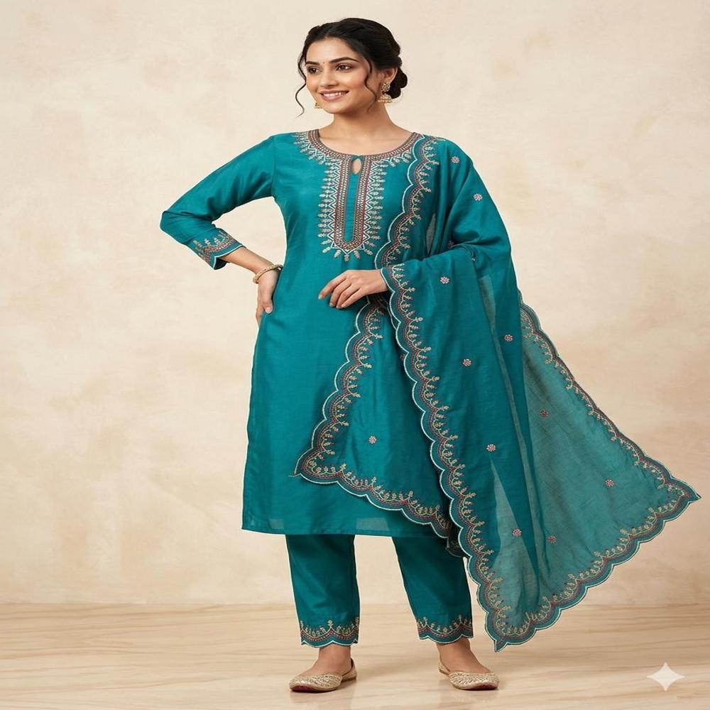 women heavy 3 pcs embroidery collection