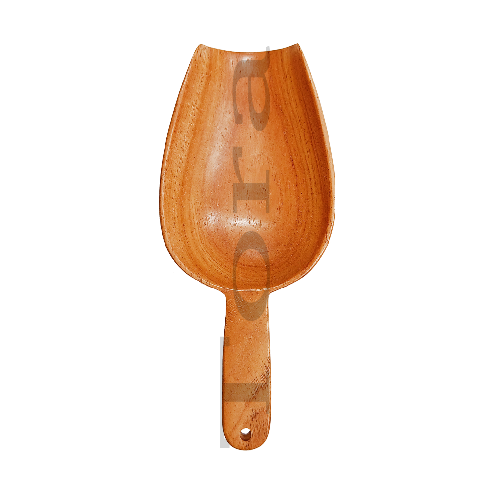 Tora Neem Wood Scoop Flour Grain Measuring Spoon Export Quality Handmade (TCNU9002)