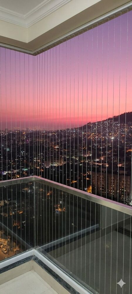 Corner Balcony Cable Grill