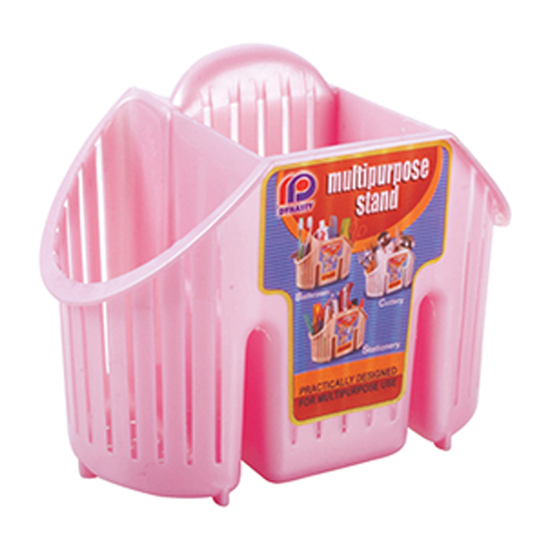 Plastic Cutlery Stand - Color: Pink