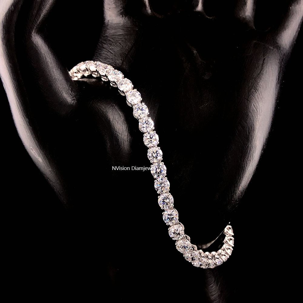 Adorn your wrist with 0.20 Pointers Moissanite Diamond Tennis Bracelet