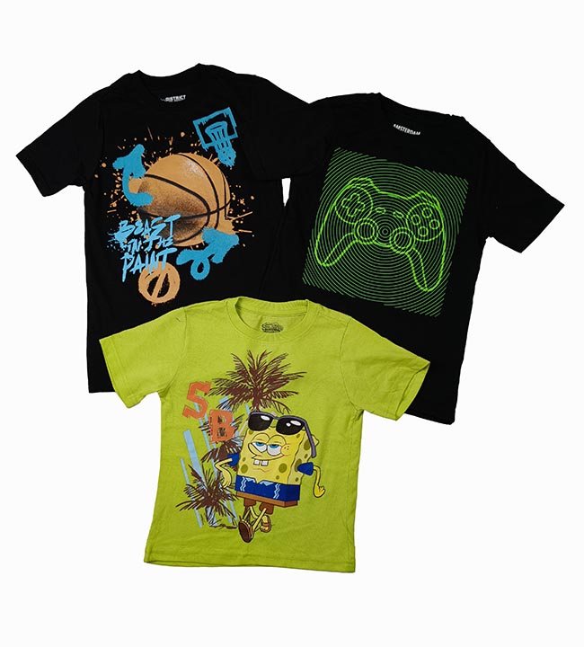 B16638 | Spider-Man, Sponge Boy, AMSTERDAN, nickelodeon, DISTRICT PLANET Boys Character Printed T-Shirts