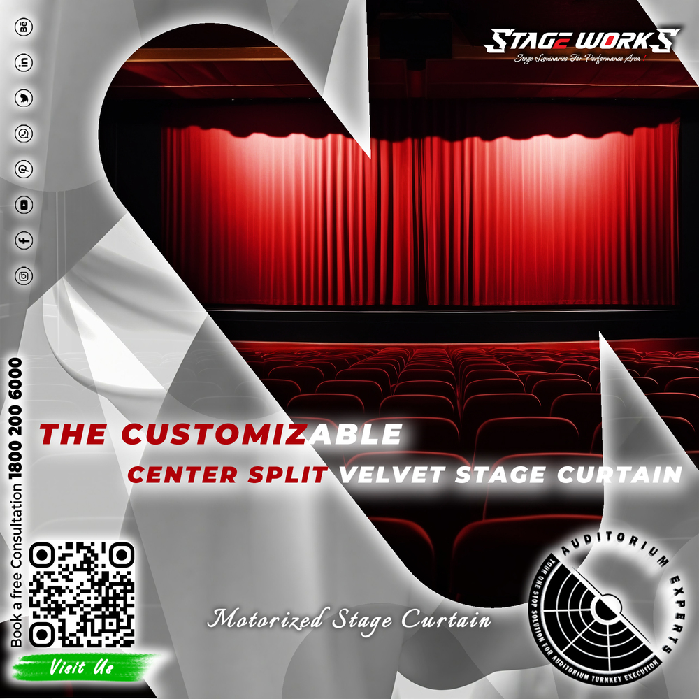 Auditorium Center-split Stage Curtain - Color: Available In A Range Of Colors