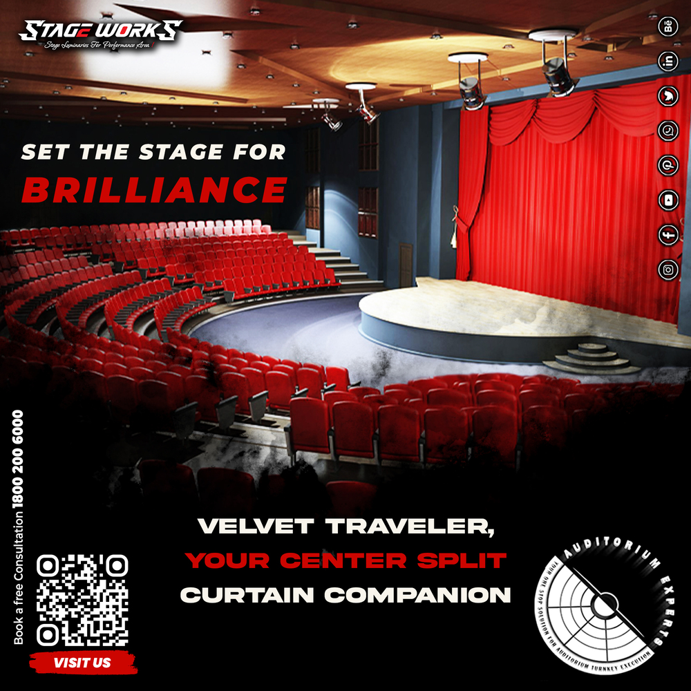 Auditorium Center-split Stage Curtain - Color: Available In A Range Of Colors