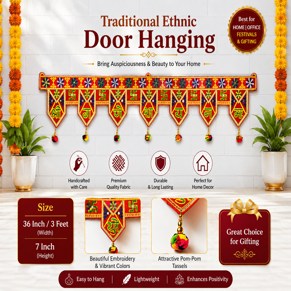 KRISHNA HANDLOOM Stylish Decorative Main Door Decor  L 10