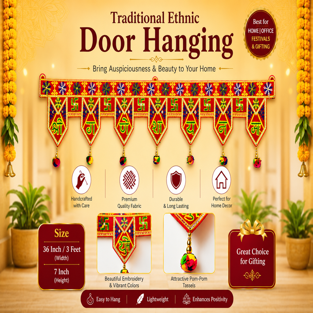 KRISHNA HANDLOOM Stylish Decorative Main Door Decor  L 10